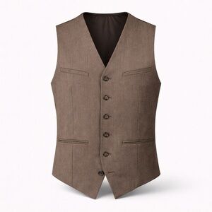jf j.ferrar Brown Men's Dress Vest